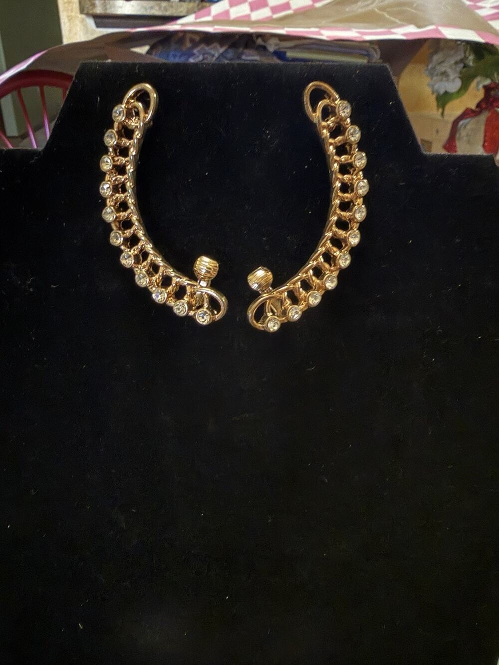 Vintage Gold Crawler Earrings